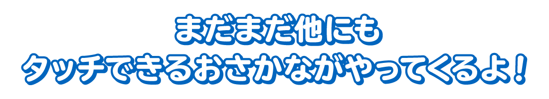 まだまだ他にもタッチできるおさかながやってくるよ！